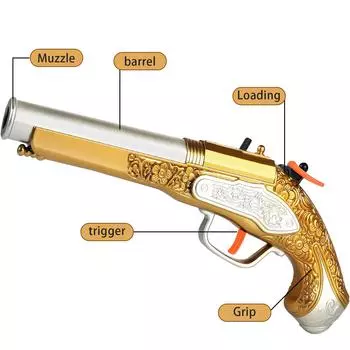 Пиратская игрушка пенный бластер для детей мальчиков пиратский кремневый пистолет игрушечный пистолет