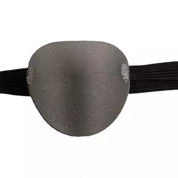 Пиратская повязка на глаз унисекс, черная, на один глаз, повязка на глаз, моющаяся, регулируемая, вогнутая, детский пиратский костюм для косплея серый