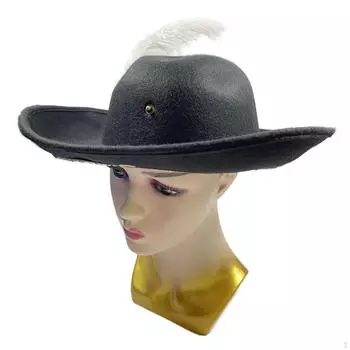 Пиратская шляпа новинка для взрослых, одевалки, пиратская треуголка с перьями косплей Хэллоуин