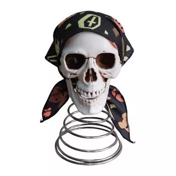 Пиратский Череп Верхушка Дерева Хэллоуин Жуткий Скелет Верхушка Дерева Украшение Смола Человеческий Череп Декор для Хэллоуина Рождественской Вечеринки Декор 1pc