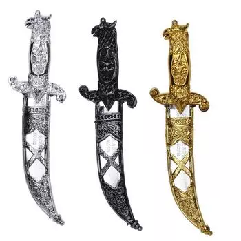 Пиратский игрушечный нож - пластиковый танцевальный реквизит для детей One Size золотой