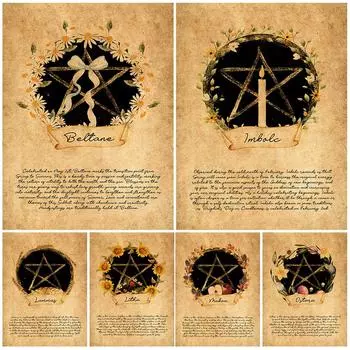 Пиратский Шабаш и книга теней, винтажная настенная живопись на холсте, остара, книга теней, языческий постер 21cm30cm NoFrame