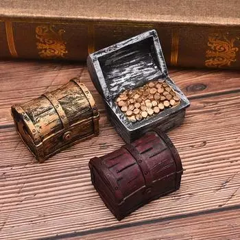 Пиратский сундук с сокровищами, золотые монеты, аквариум, украшение из смолы