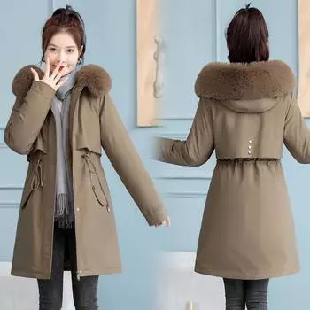 Пирог отлично подходит для женских средних и длинных изделий на хлопковой подкладке, зимних бархатных курток на хлопковой подкладке и курток с большим меховым воротником. M чёрный