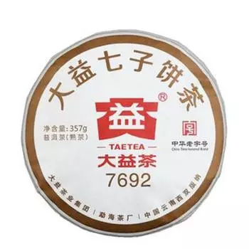 Пирог со спелым чаем Пуэр 357 г Приготовленный чай Пуэр Чай Пуэр Green Food Yunnan Dayi Tea 7692