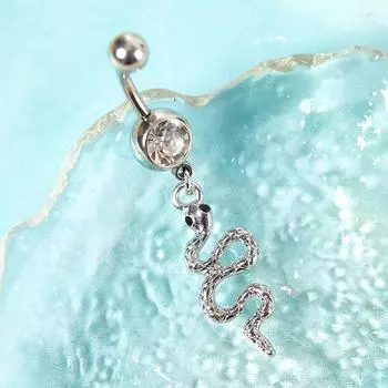 Пирсинг пупка змеиный ноготь антиаллергенный пирсинг пупка из нержавеющей стали