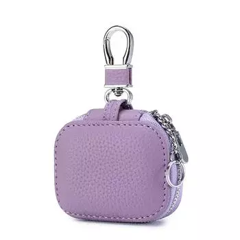 Письма Сумки для наушников Натуральная кожа Гравировка инициалов Сумка для хранения с брелоком Персонализированный кошелек для ключей Кошелек для наушников