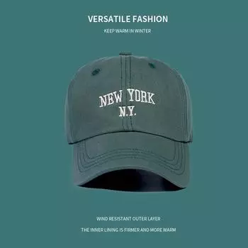 Письмо мягкий верх кепка мужская весенне-осенняя и зимняя бейсболка женская лицо маленькая универсальная брендовая шляпа от солнца One Size