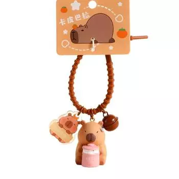 Письмо Мультфильм Куклы Брелки Маленький Колокольчик Автомобильный Брелок Kawaii Капибара Сумка Подвеска Аксессуары Style 1