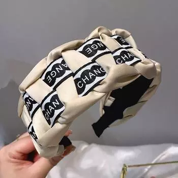 Письмо плетеный широкополый ободок высококачественные женские аксессуары для волос