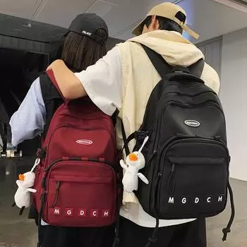 Письмо Студенческий школьный рюкзак женский большой емкости кампус рюкзак дорожный рюкзак белый