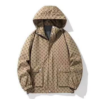 Письмо тренд универсальная модная повседневная куртка мужская весна и осень свободная мужская куртка с капюшоном в гонконгском стиле красивая M