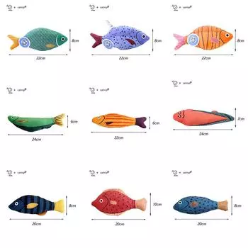 Пищащая игрушка для кошек в форме морской рыбы сфинкс, плюшевая игрушка для кошек, мягкая игрушка для кошек, забавные игрушки для котят Gotas, игровые аксессуары As the pictures