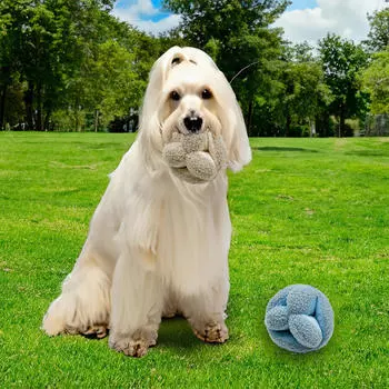 Пищащая игрушка для собак, мягкий мяч для домашних животных, игрушка для укусов, устойчивая к укусам, прочные принадлежности для жевания щенков
