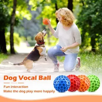 Пищащие игрушки для собак для агрессивных любителей жевать, неразрушимые мячи для собак для агрессивных любителей жевать, пищащие мячи для собак, интерактивные игрушки для больших собак One Size синий