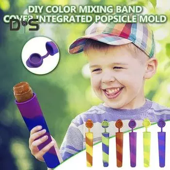 Пищевая форма 2 шт. для фруктового мороженого с крышкой, силиконовая DIY Craft безопасная форма для леденца, кухонные принадлежности