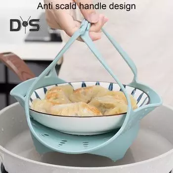 Пищевая пароварка для приготовления пищи, устойчивая к высоким температурам, многоразовая, мягкая силиконовая пароварка в скандинавском стиле, товары для ресторанов синий