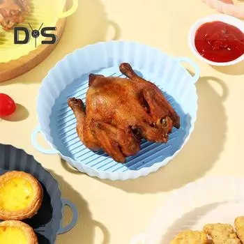 Пищевая подушка для фритюрниц, устойчивая к шуму, полезная подкладка для фритюрниц, не содержащая BPA, кухонный инструмент для барбекю серый