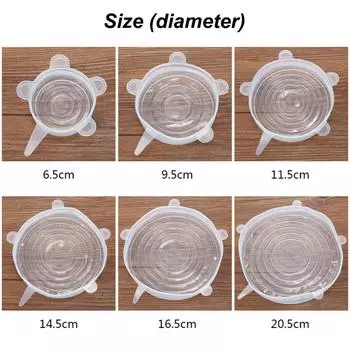 Пищевая силиконовая крышка для хранения срешей, растянутая пластиковая упаковка для фруктов, крышка чаши белый