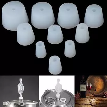 Пищевая силиконовая резиновая пробка для заваривания вина, герметичная крышка, ферментация крышки