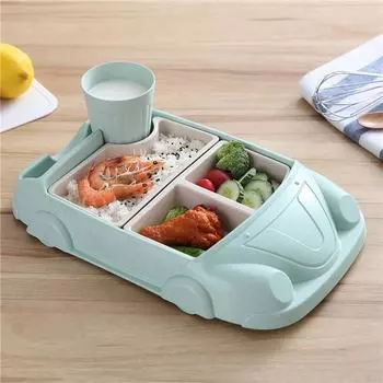 Пищевое бамбуковое волокно, детская посуда, тарелка для еды, коврик для еды, интегрированный дизайн, креативная сетчатая миска, детская посуда с героями мультфильмов бежевый