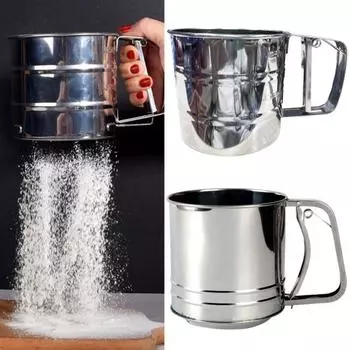 Пищевое сито для муки, равномерная фильтрация, практичные гаджеты для торта, кофе, ручное сито для муки S