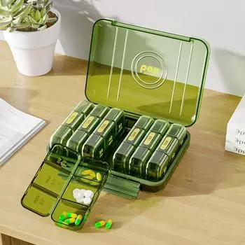 Пищевой чехол для планшета, легкий доступ, портативный органайзер для таблеток для здравоохранения A белый