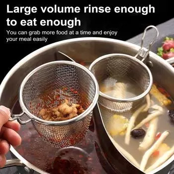 Пищевой дуршлаг из нержавеющей стали, тонкая проволочная сетка, ложка с прорезями, воронка, крюк для горячей кастрюли, фильтр-сито с ручкой, сковорода Шабу-сябу, слив для масла и воды.