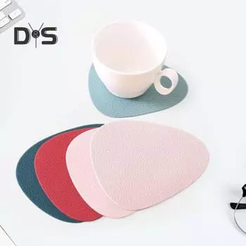 Пищевой коврик для чашки в скандинавском стиле, устойчивый к царапинам, теплоизолированный стол, подставка для кофе, чая, ресторанные принадлежности синий