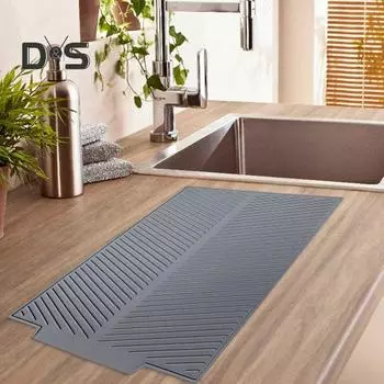 Пищевой коврик для сушки посуды, износостойкий силикон, универсальная стеклянная посуда, посуда, коврик для слива раковины, кухонные принадлежности S