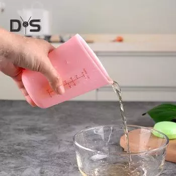 Пищевой мерный кувшин 250/500 мл. Легко моющийся силиконовый пищевой кувшин с двойной шкалой. 250ml белый