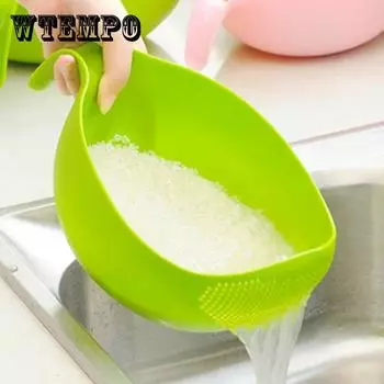 Пищевой пластиковый рисовый фасоль, горох, фильтр для мытья, сетчатый фильтр зеленого, розового цвета, корзина, сито, сливное устройство, чистящий гаджет зелёный