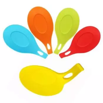 Пищевой половник, силиконовый держатель для суповой ложки, контейнер, стойка, кухонные принадлежности синий