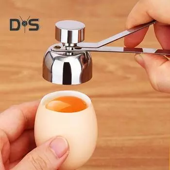 Пищевой резак для яичной скорлупы с двойной головкой, практичные металлические ножницы для яиц, нож для яиц, открывалка для скорлупы S
