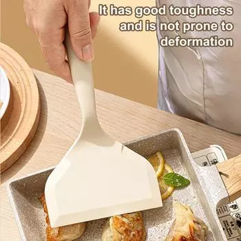 Пищевой силиконовый шпатель с широким лезвием и отверстием для подвешивания, термостойкий шпатель для блинов, бургеров, кухонный инструмент