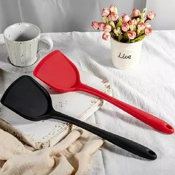 Пищевой силиконовый шпатель, устойчивый к высоким температурам, антипригарное покрытие, кухонная утварь, кухонные принадлежности, инструменты для приготовления пищи red
