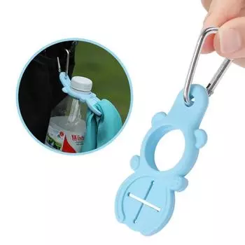 Пищевой силиконовый спортивный чайник пряжка карабин быстросъемный карабин для спорта на открытом воздухе синий