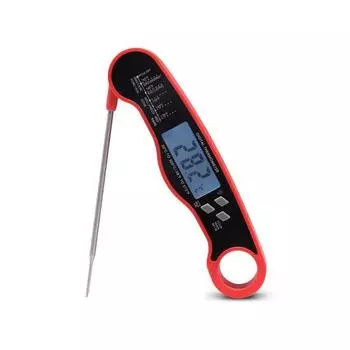Пищевой термометр, простое управление, товары для дома, термостойкий цифровой тестер температуры пищевых продуктов, мяса, практичное измерение, многоразовый красный