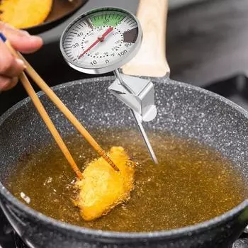 Пищевой термометр с мгновенным считыванием показаний, термометр из нержавеющей стали, термометр для жарки во фритюре для духовки-гриля белый