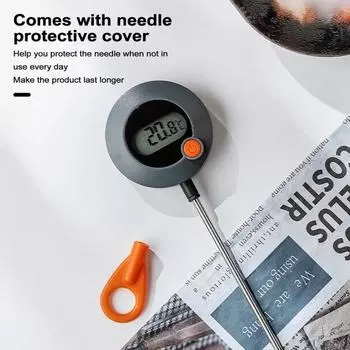 Пищевой термометр Yousheng, быстрый и точный, измеряет температуру воды и молока, надежный электронный термометр для приготовления пищи для домашней кухни серый