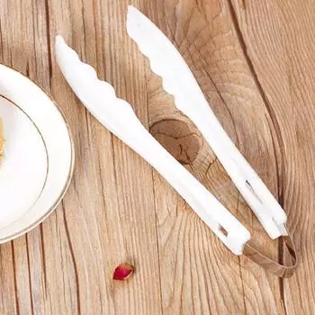 Пищевые щипцы, нескользящий пищевой полипропилен, удобный захват для стейка, кухонные принадлежности белый