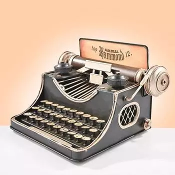 Пишущая машинка, декоративная модель для домашнего офиса или учебного стола, ретро-дизайн, идеальный подарок для писателей, коллекционеров, любителей истории