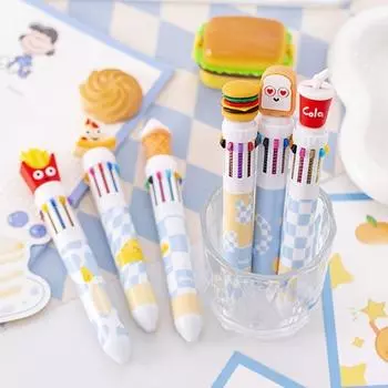 Пишущие гладкие нейтральные гелевые ручки быстросохнущие 10-цветные шариковые ручки ручка для подписи канцелярские принадлежности 05