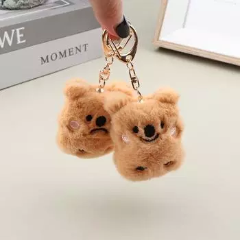 Писк, улыбающийся или плачущий медвежонок, брелок, плюшевый кулон, милый кулон для девочек, чехол для мобильного телефона, женская сумка, кулон, подарок