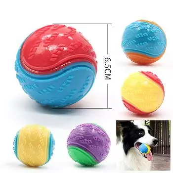 Писклявые игрушки для собак, шарики, прочные резиновые, прочные, надувные, жевательные шарики, устойчивые к укусам, тренировочные звуковые игрушки для щенков, чистка зубов, товары для домашних животных
