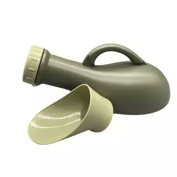 Писсуар для хранения туалета Бутылка для мочи, устойчивая к проливам, автомобильная бутылка для мочи, мобильный писсуар для туалета для женщин и мужчин зелёный