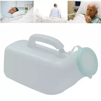 Писсуар для мужчин, устойчивый к разливу, мужской горшок, портативный писсуар, бутылка для мочи, 2000 мл для дома, кемпинга, автомобиля, путешествий One Size