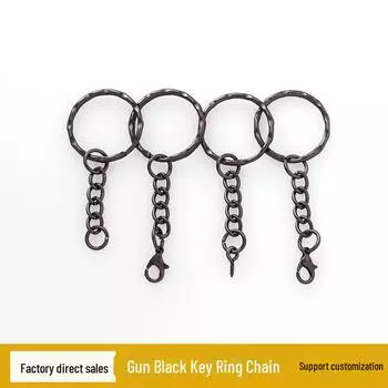 Пистолет Черный Металлический Брелок Кукла DIY Ювелирные Изделия Аксессуар Ручной Работы