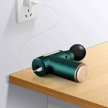 Пистолет для фасции, массажер для релаксации мышц, электрический вибрационный массажный пистолет, профессиональный мембранный пистолет для шеи зелёный