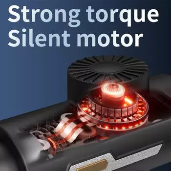 Пистолет для массажа мышц, ручной пистолет для глубокого массажа тканей, портативный электрический, тихий, перкуссионный, 99 скоростей, регулируемый, профессиональный, для тела серый